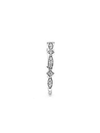 10K White Gold 0.17cttw Diamond Ring, size 6.5