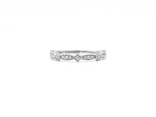 10K White Gold 0.17cttw Diamond Ring, size 6.5