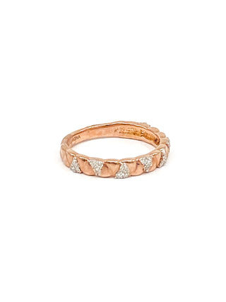 10K Rose Gold 0.19cttw Diamond Ring