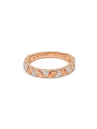 10K Rose Gold 0.19cttw Diamond Ring