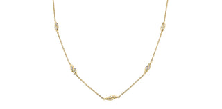 Collar de diamantes de 0,45 quilates en oro amarillo de 10 quilates - 20"