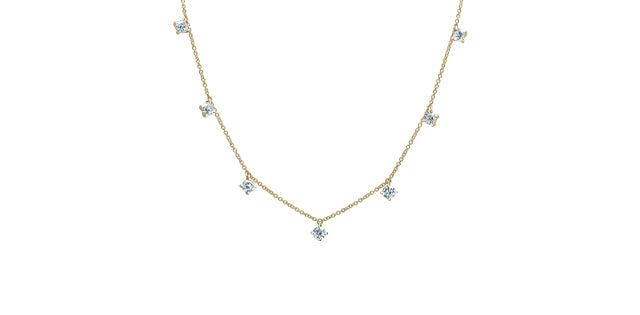 14K Yellow Gold Lab Grown 1.61cttw Diamond Necklace, 18&quot;