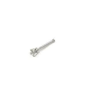 Arete para nariz con diamantes de 0,03 quilates en oro blanco de 14 quilates