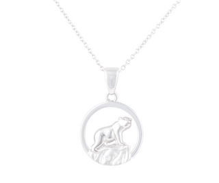 Colgante de oso Nakoda con diamantes canadienses de 0,015 quilates en plata de ley 925