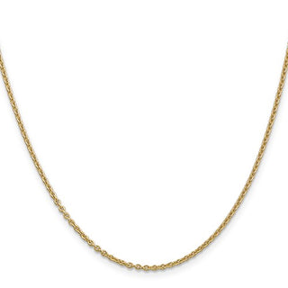 14K Gold 1.8mm Forzantine Cable with Lobster Clasp Chain