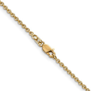 14K Gold 1.8mm Forzantine Cable with Lobster Clasp Chain