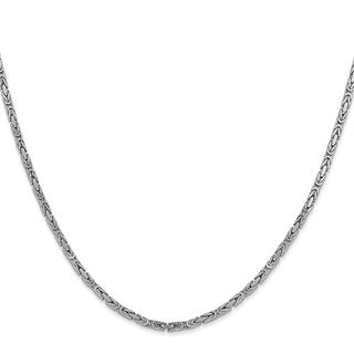 Cadena bizantina de oro de 14 quilates de 2,0 mm
