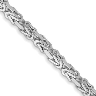 Cadena bizantina de oro de 14 quilates de 2,0 mm
