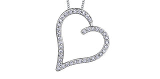 Colgante de diamantes en forma de corazón