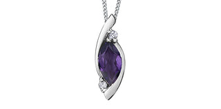 Amethyst & Diamond Pendant