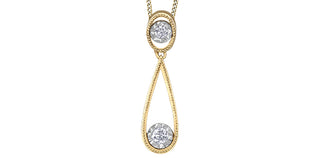 Colgante de diamantes en oro amarillo