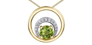 Colgante de peridoto y diamantes