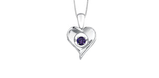 Colgante de amatista de plata de ley