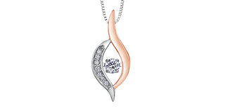 Collar de diamantes de dos tonos