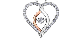 Collar de diamantes en forma de corazón