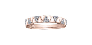 10K Rose Gold 0.19cttw Diamond Ring