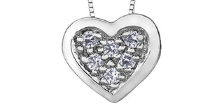 10K White Gold 0.05cttw Diamond Pendant