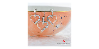 10K White & Rose Gold 0.08cttw Canadian Diamond Heart Pendant, 18"