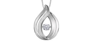 Collar de plata de ley con diamantes canadienses de 0,065 quilates, 18"
