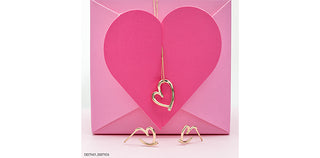 Colgante en forma de corazón con diamantes de 0,01 quilates en oro amarillo de 10 quilates, 18"