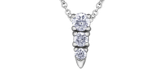 14K Gold 0.25cttw Canadian Diamond Pendant, 18"