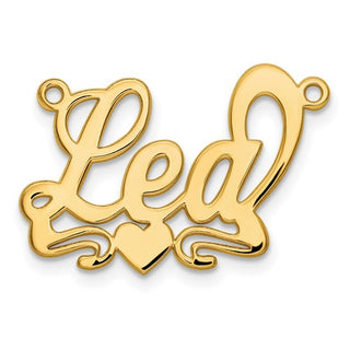 Personalized Polished Bathinda Font Name Plate with 1mm 18" Cable Chain
