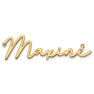 Gold 'Maxine' necklace pendant on a white background