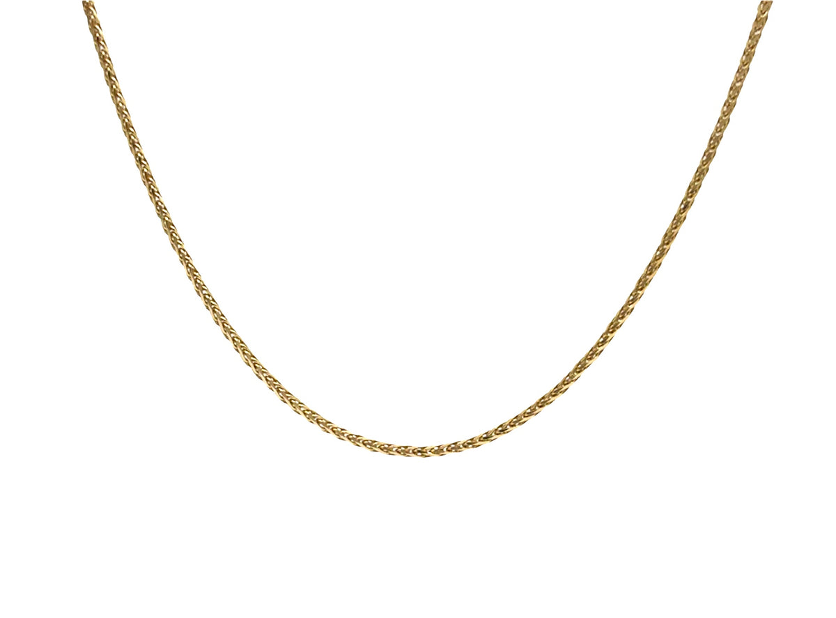 10K Gold Wheat Chain with Lobster Clasp - 1.00 mm - Various Lengths