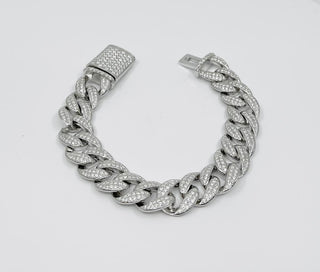 TRACKING - Sterling Silver & Cubic Zirconia Bracelet