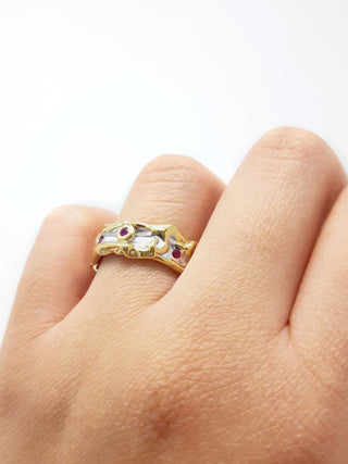 Anillo de Plata y Rubí