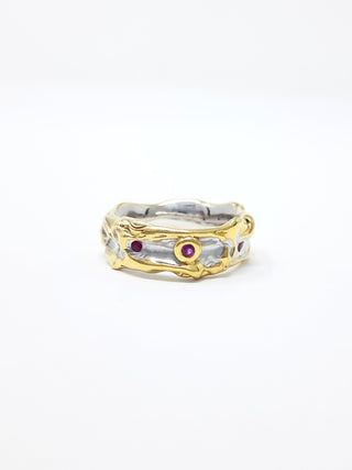 Anillo de Plata y Rubí