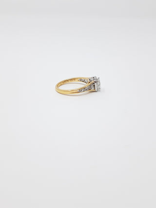 18K White & Rose Gold 0.70cttw Cushion Cut Canadian Diamond Engagement Ring, size 6.5