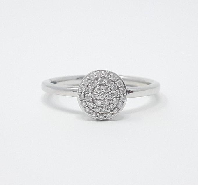 Pave ring store diamond