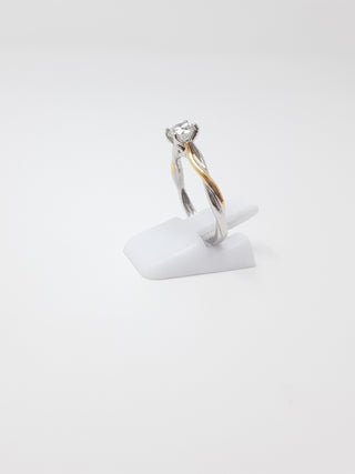 18K White & Rose Gold 0.60cttw Canadian Diamond Engagement Ring
