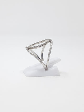 10K White Gold 0.45cttw Diamond Ring, Size 6.5
