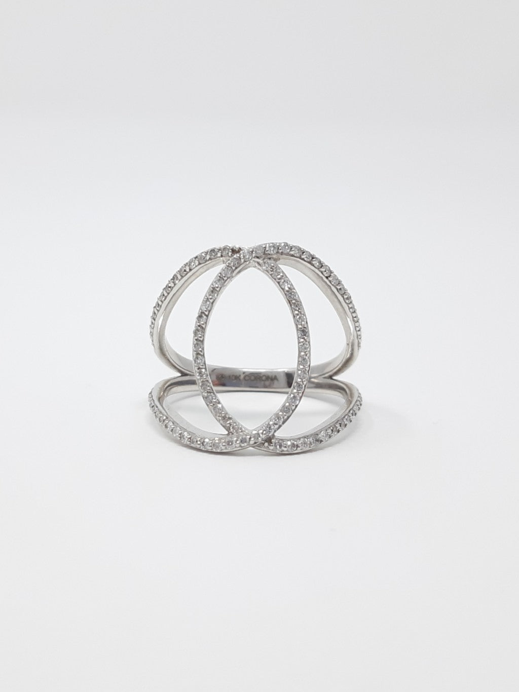 10K White Gold 0.45cttw Diamond Ring, 6.5 - /