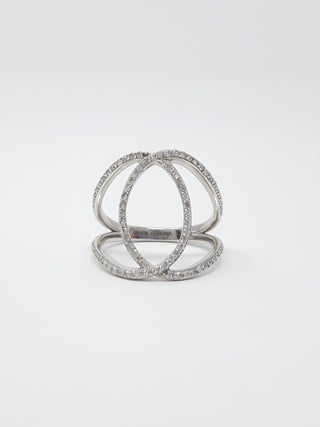 10K White Gold 0.45cttw Diamond Ring, Size 6.5