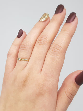 10K Yellow Gold 0.02cttw Diamond Ring
