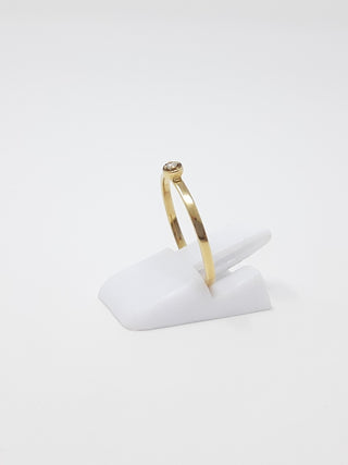 10K Yellow Gold 0.02cttw Diamond Ring