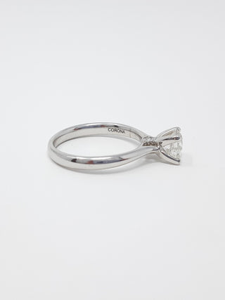 18K White Gold 1.00ct Round Brilliant Diamond Engagement Ring