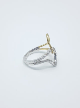 10K White & Yellow Gold 0.21cttw Diamond Ring