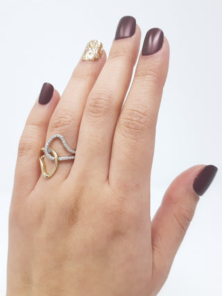10K White & Yellow Gold 0.21cttw Diamond Ring