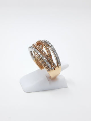 10K White & Rose Gold 0.285cttw Diamond Ring