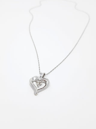 Colgante de corazón de diamantes