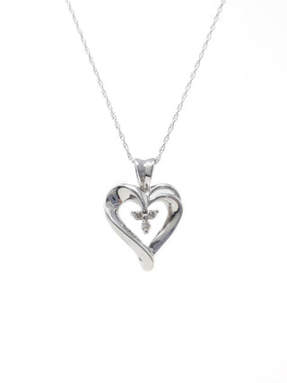 Colgante de corazón de diamantes