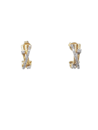 Aretes de diamantes de 0,23 quilates en oro amarillo de 14 quilates