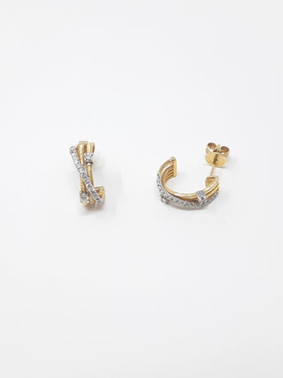 Aretes de diamantes de 0,23 quilates en oro amarillo de 14 quilates