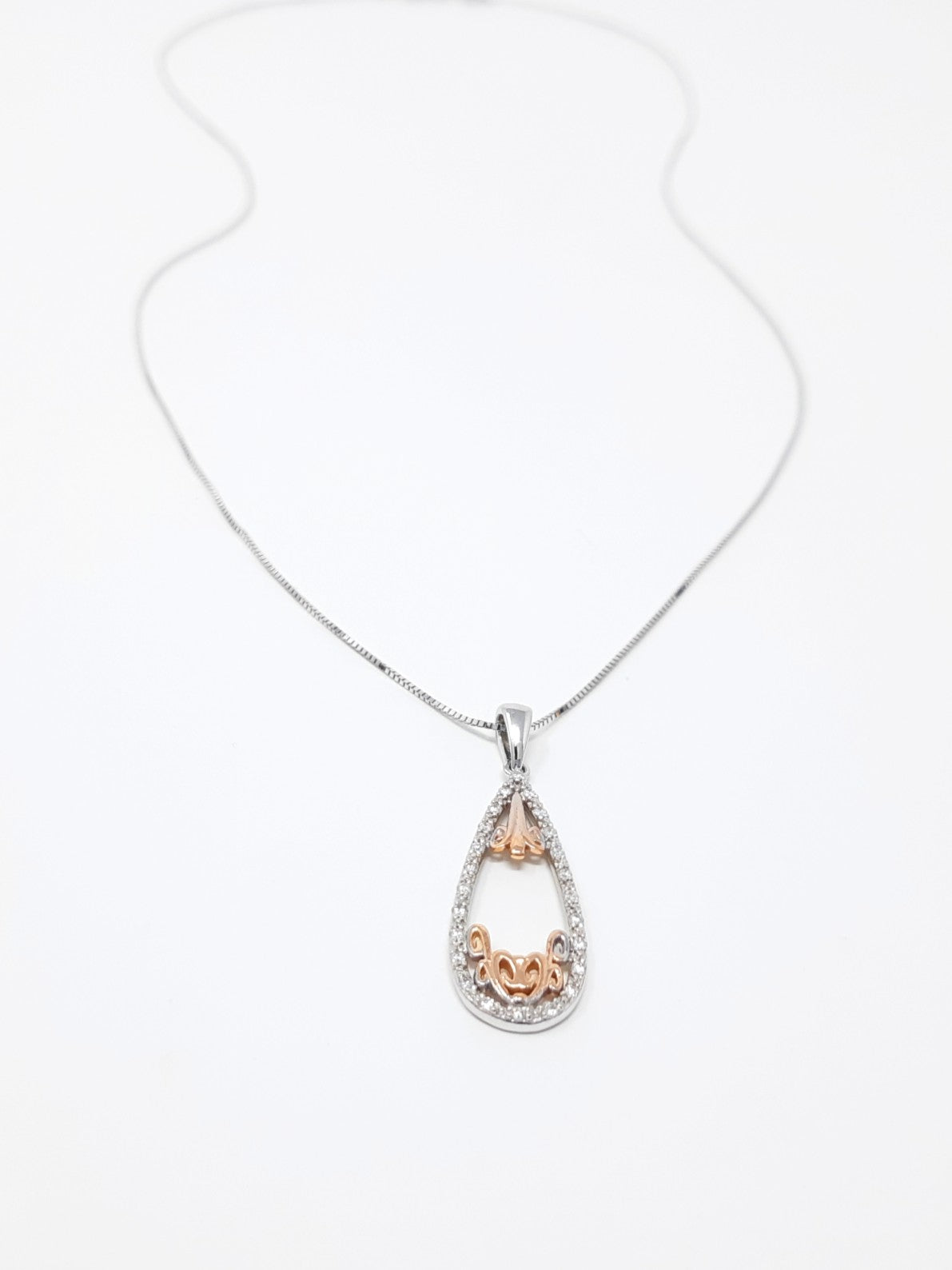 Two-Tone Diamond Pendant