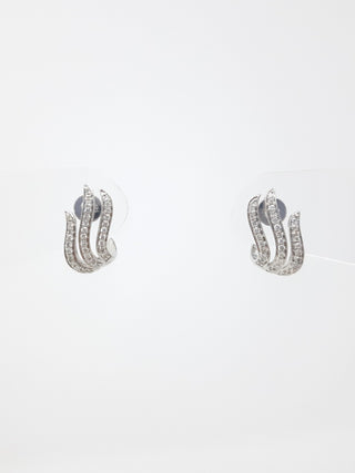 Aretes de diamantes de 0,36 quilates en oro blanco de 14 quilates