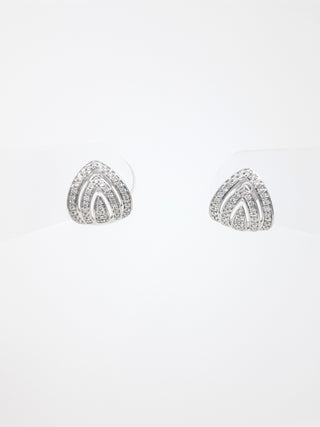 Aretes de diamantes de 0,37 quilates en oro blanco de 14 quilates